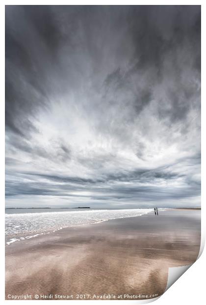 Bamburgh Beach, Northumberland Print by Heidi Stewart