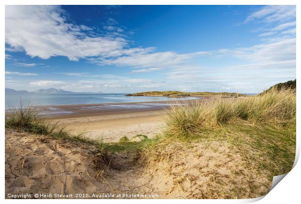 Newborough Beach on Anglesey Print by Heidi Stewart