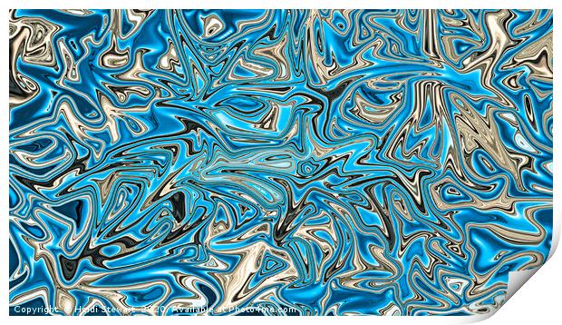 Aqua Sea Print by Heidi Stewart