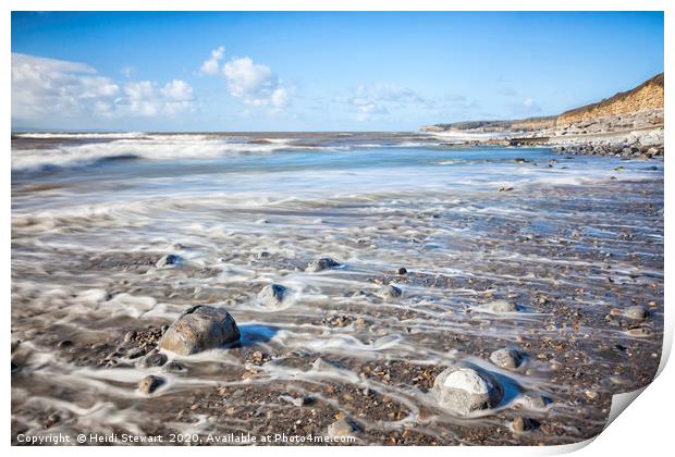 Llantwit Major Beach Print by Heidi Stewart