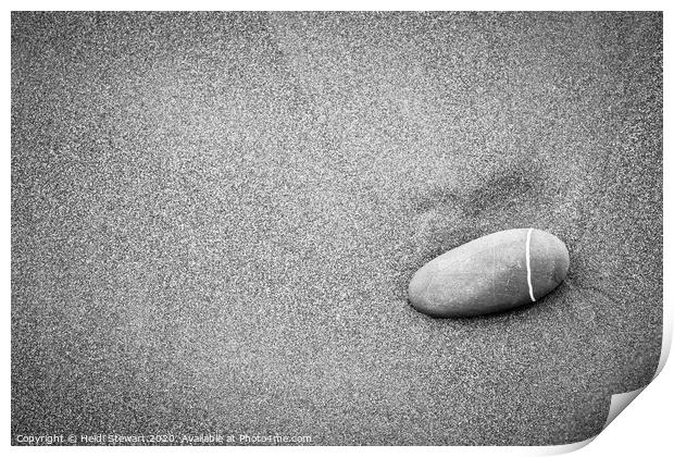 Pebble On The Beach Print by Heidi Stewart