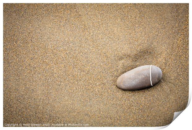Pebble On The Beach Print by Heidi Stewart