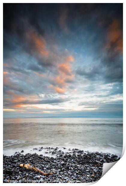 Pebbles, Sea and Sky Print by Heidi Stewart