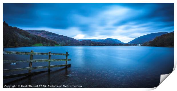 Grasmere Lake Blues Print by Heidi Stewart