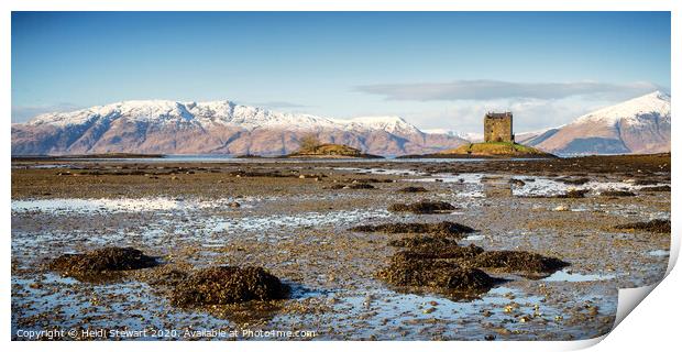 Castle Stalker, Scottish Highlands Print by Heidi Stewart