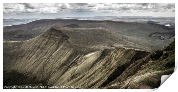 Cribyn from Pen y Fan Print by Heidi Stewart