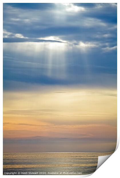 Sun Rays from Heaven Print by Heidi Stewart