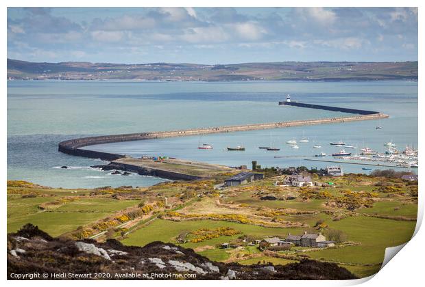 Holyhead Breakwater, Anglesey Print by Heidi Stewart