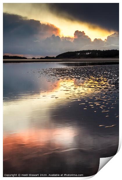 Newborough Beach Sunset Print by Heidi Stewart