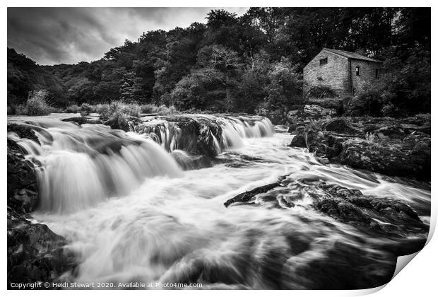 Cenarth Falls and Old Mill, West Wales Print by Heidi Stewart