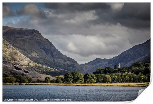 Dolbadarn Castle, Llanberis, north Wales Print by Heidi Stewart