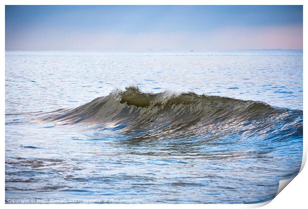 A Wave at Sunset Print by Heidi Stewart