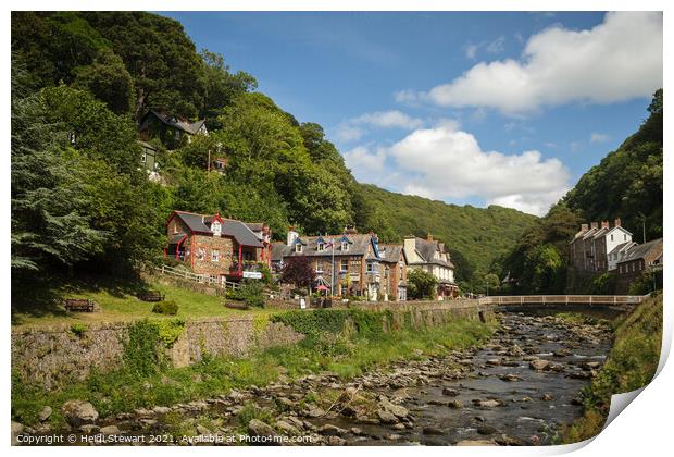 East Lyn River, Lynmouth Print by Heidi Stewart