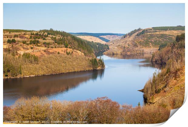 Llyn Brianne Reservoir, Mid Wales Print by Heidi Stewart