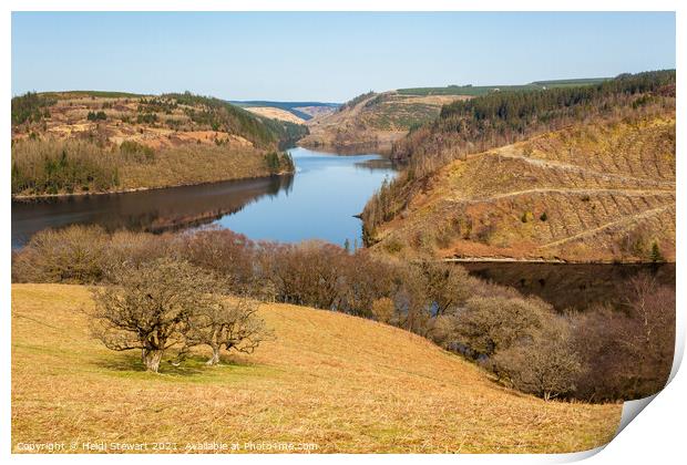 Llyn Brianne Reservoir, Mid Wales Print by Heidi Stewart