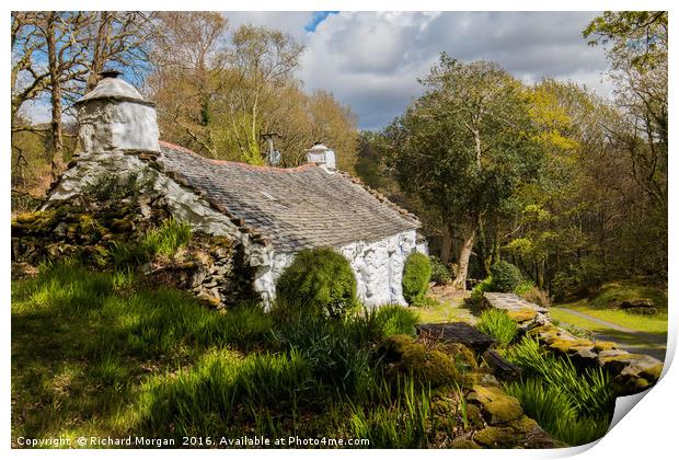 Welsh Cottage in Snowdonia. Print by Richard Morgan