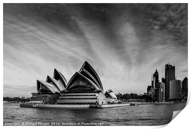 Sydney Opera House, Australia. Print by Richard Morgan