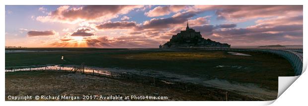 Mont St Michel Print by Richard Morgan