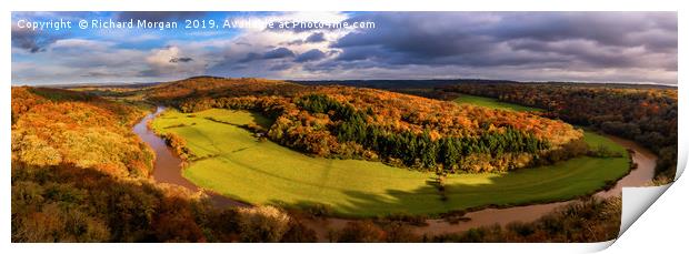 River Wye Curve Print by Richard Morgan