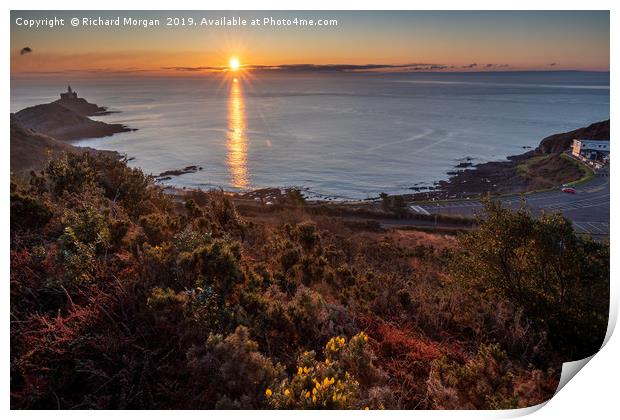 Bracelet Bay, Sunrise Print by Richard Morgan