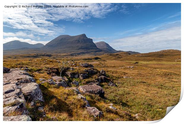 Quinag Mountains Scotland. Print by Richard Morgan