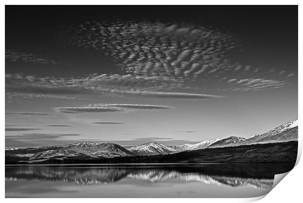 Clouds over Loch Tulla Print by Matt Johnston