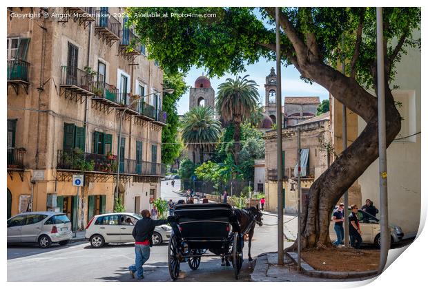 Street scene, Palermo, Sicily Print by Angus McComiskey