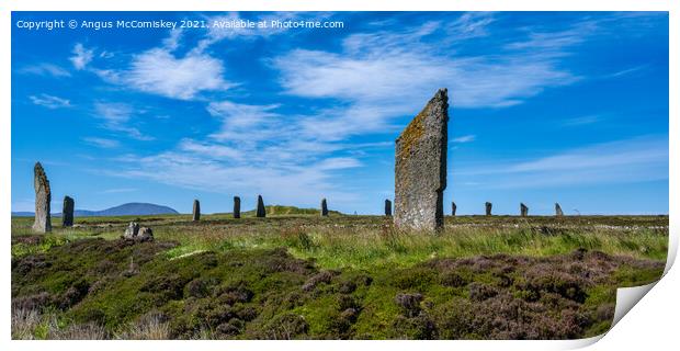 Ring of Brodgar stone circle, Mainland Orkney Print by Angus McComiskey