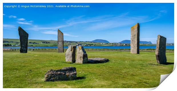 Standing Stones of Stenness, Mainland Orkney Print by Angus McComiskey