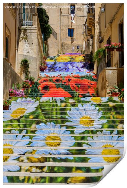 Carpet of Flowers in Noto, Sicily Print by Angus McComiskey