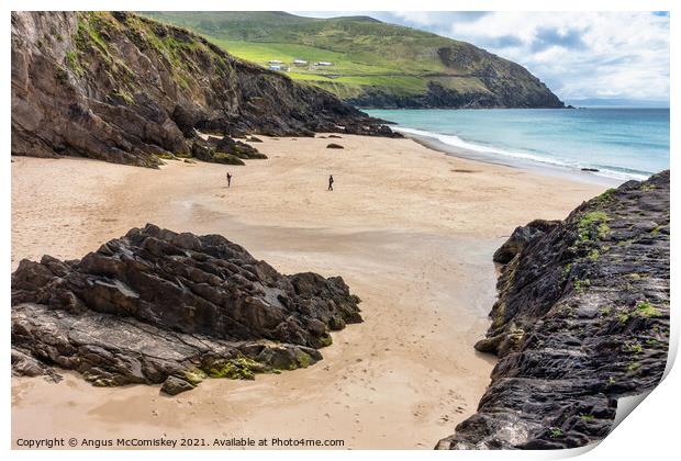 Coumeenoole Beach on the Dingle Peninsula Print by Angus McComiskey