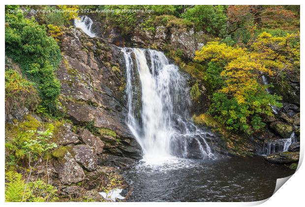 Inversnaid Falls, Loch Lomond Print by Angus McComiskey