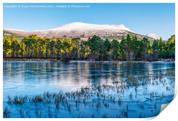 Frozen Loch Morlich Print by Angus McComiskey