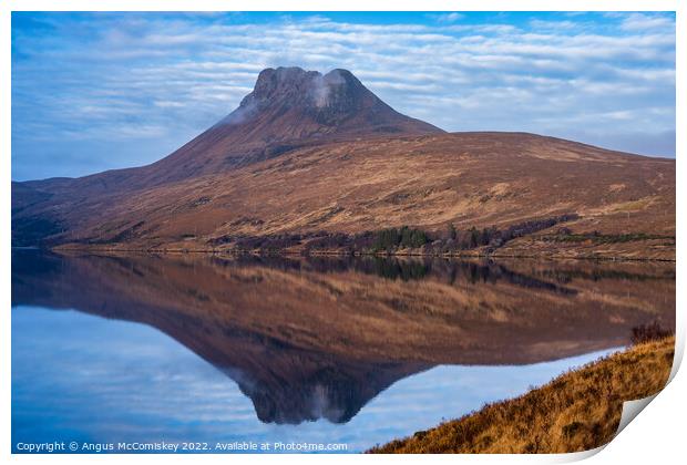 Stac Pollaidh reflections Print by Angus McComiskey
