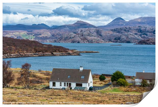 Loch Torridon and the Torridon Hills Print by Angus McComiskey