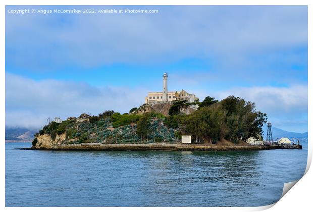 Alcatraz Island, San Francisco Bay Print by Angus McComiskey
