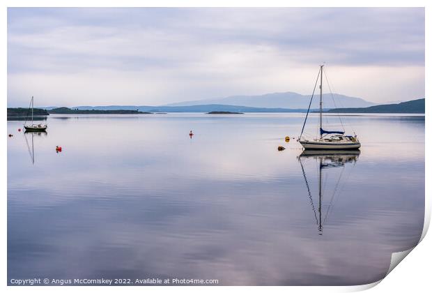 Tranquility at Ardmucknish Bay, Connel Print by Angus McComiskey