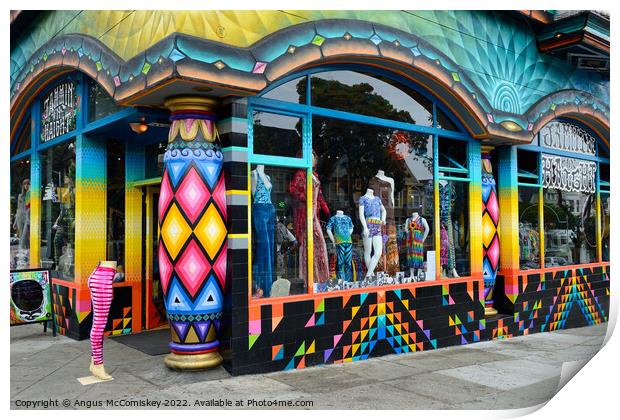 Haight Ashbury San Francisco Print by Angus McComiskey