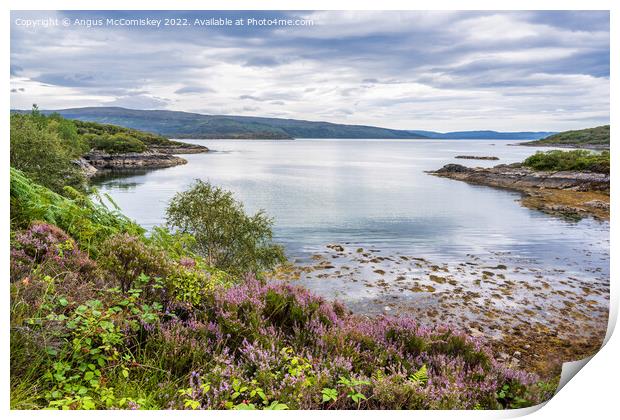 Loch Sunart, Ardnamurchan Peninsula Print by Angus McComiskey