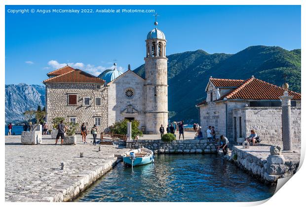 Our Lady of the Rocks, Bay of Kotor, Montenegro Print by Angus McComiskey