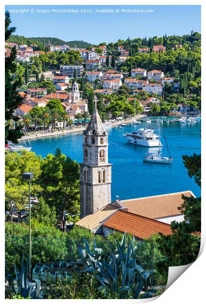 Church of Our Lady of the Snows in Cavtat, Croatia Print by Angus McComiskey