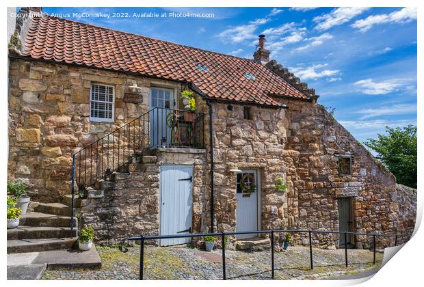 Mangle Cottage in Pittenweem, East Neuk of Fife Print by Angus McComiskey
