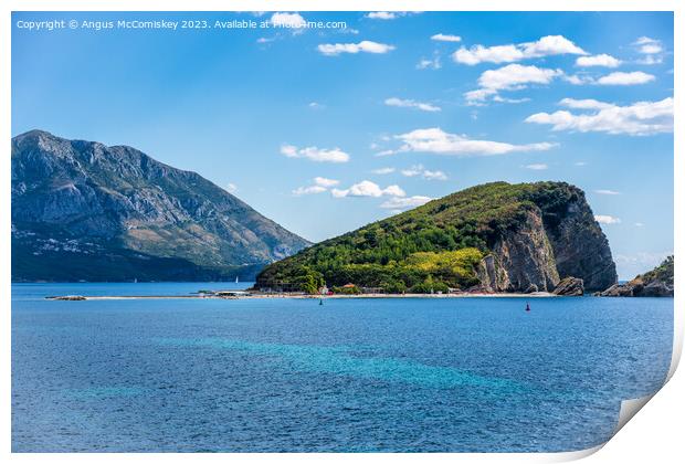 Saint Nicholas Island off Budva in Montenegro Print by Angus McComiskey