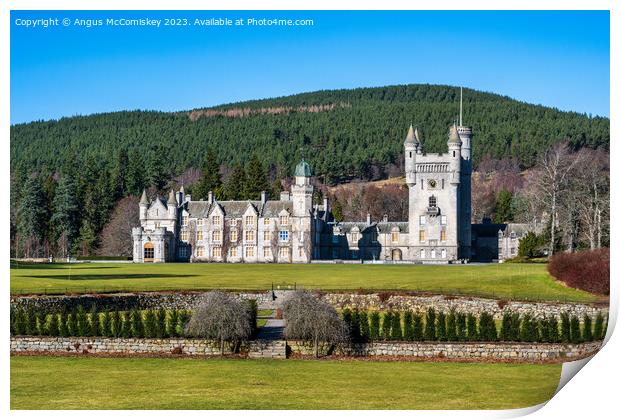 Balmoral Castle on Royal Deeside in Scotland Print by Angus McComiskey