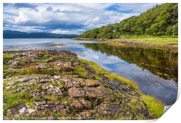Carnoch River and Loch Sunart, Ardnamurchan Print by Angus McComiskey