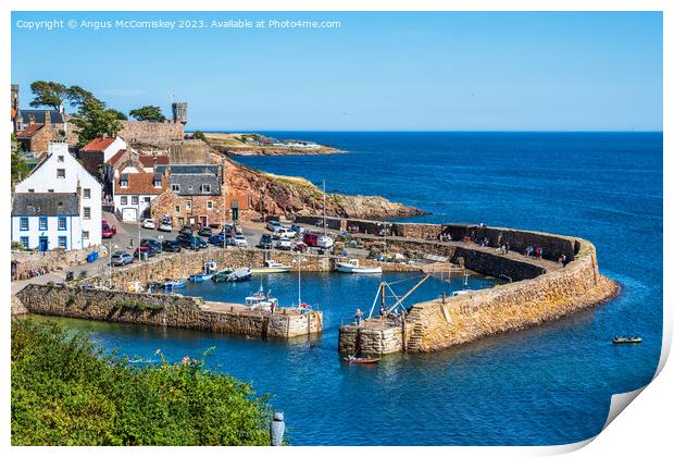Crail harbour in East Neuk of Fife Print by Angus McComiskey