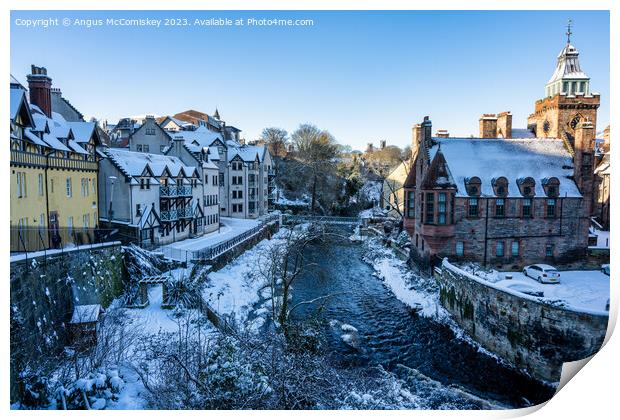 Dean Village on the Water of Leith in Edinburgh Print by Angus McComiskey