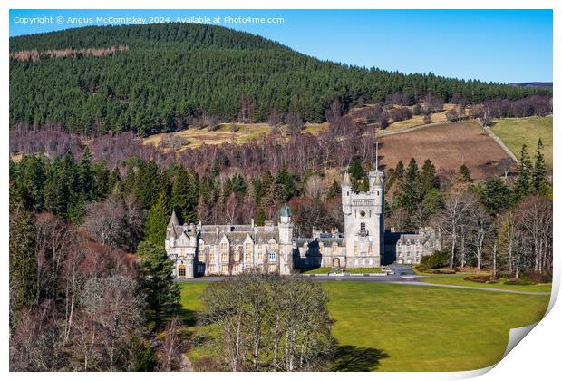 Balmoral Castle on Royal Deeside in Scotland Print by Angus McComiskey