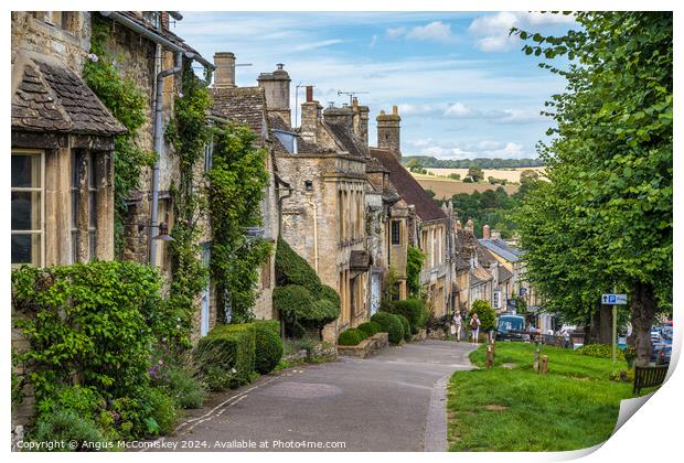 Cotswolds cottages in Burford, Oxfordshire Print by Angus McComiskey