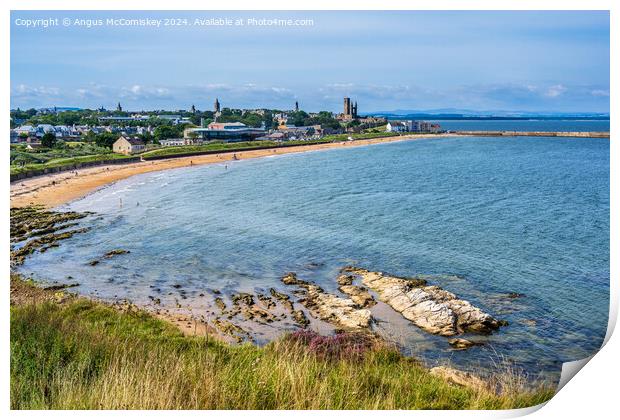 St Andrews East Sands beach in Fife Print by Angus McComiskey
